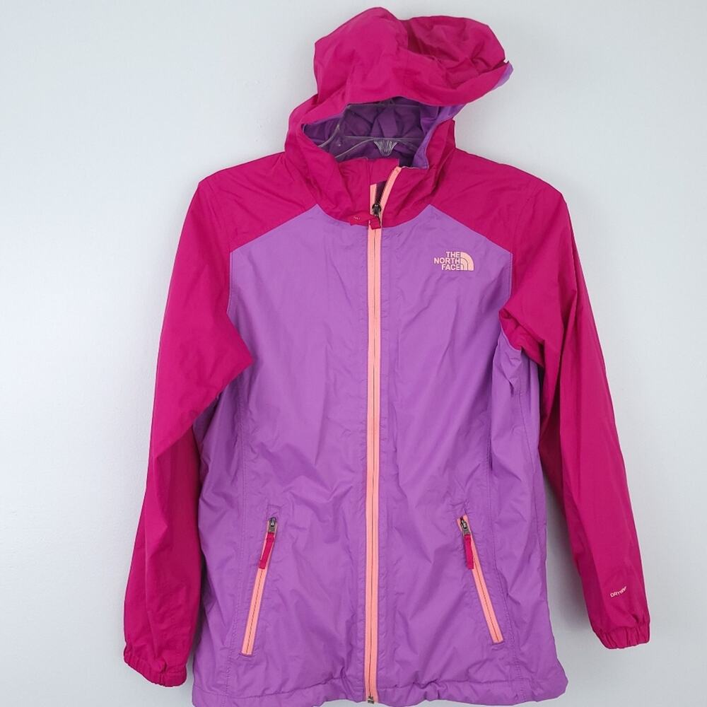 The North Face DryVent Windbreaker Girls Jacket Large 14/16 Purple, Pink, Nylon